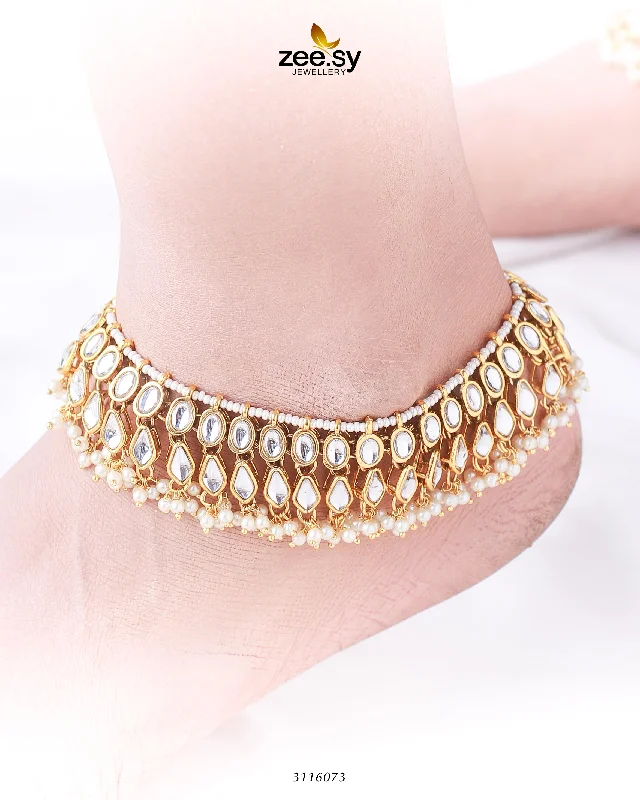 adjustable gemstone anklets for women-Orthoclase Anklet