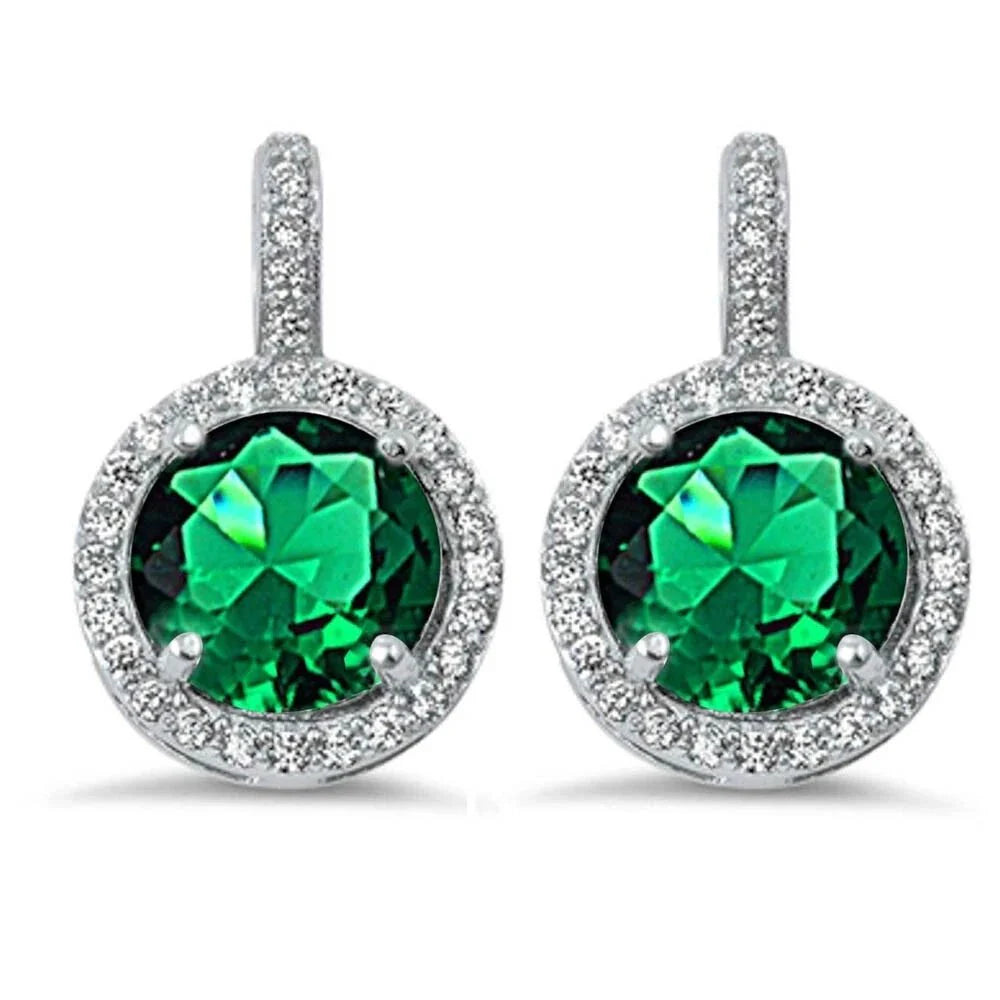 matching hoop earrings for women-Emerald Drop Earrings