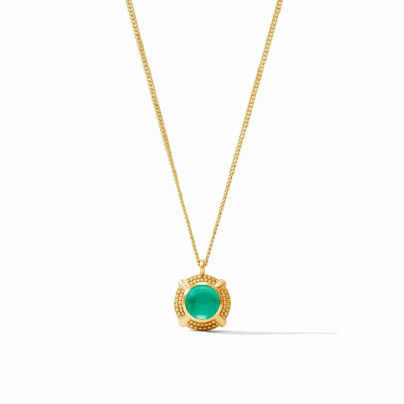 long pendant necklaces for women-Cabochon Solitaire Necklace