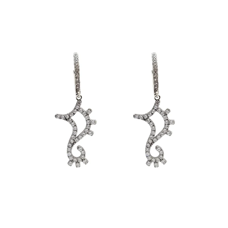 dangle earrings for women-Dangling Earrings (Silver)