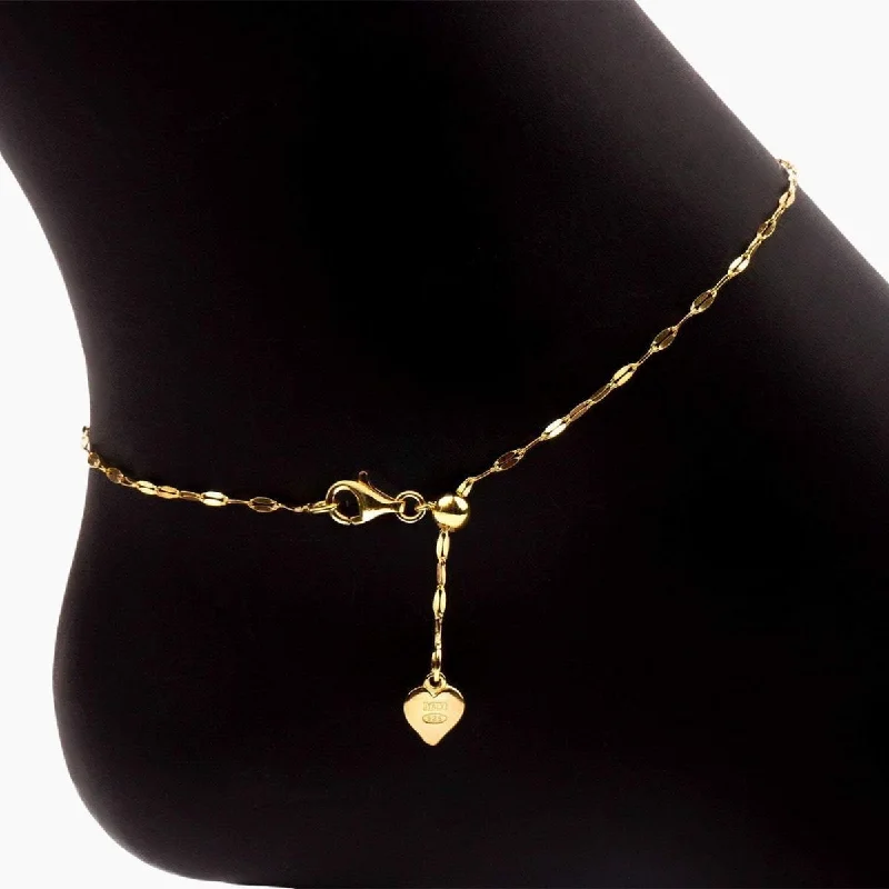 anklets for casual wear for women-Adjustable Specchio Mirror Anklet (Gold)