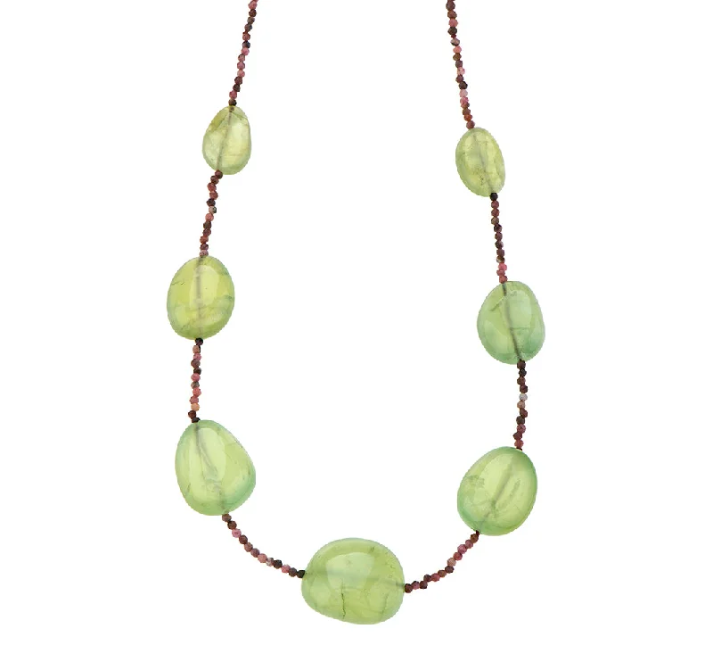 matching necklaces for women-Nava Zahavi Green Amethyst and Tourmalines Necklace