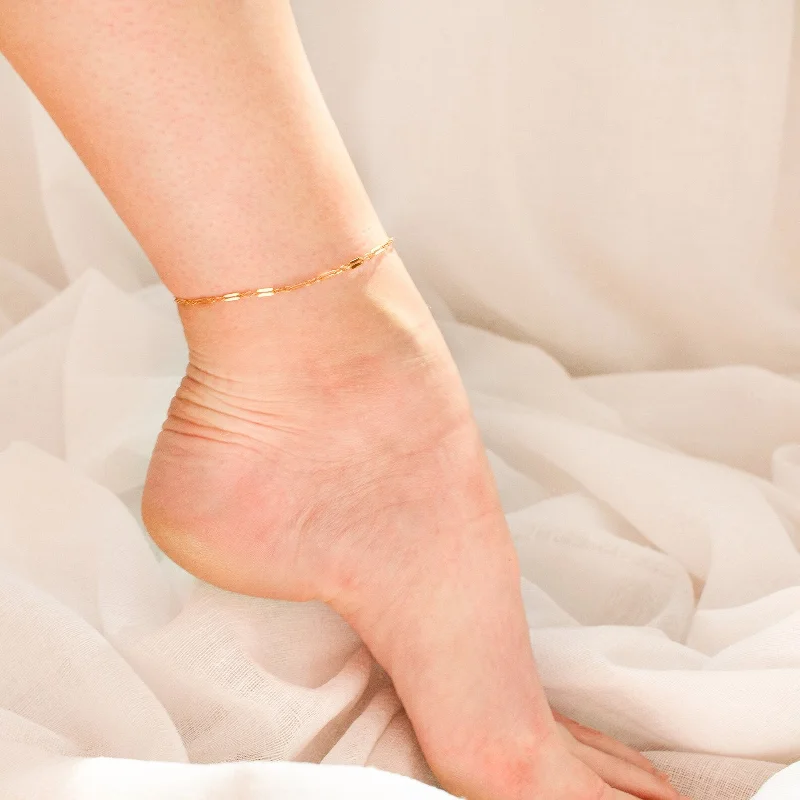 exotic anklets for women-Simple Chain Anklet