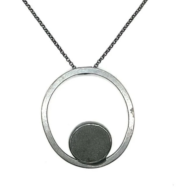 bohemian necklaces for women-Circle Rock Necklace