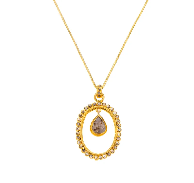 custom charm necklaces for women-Nava Zahavi Yellow Gold and Diamonds in Frame Chain