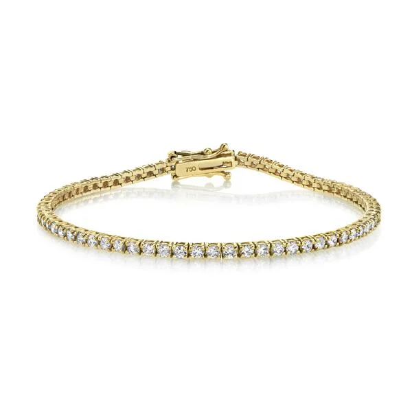 unique anklet designs for women-DIAMOND TENNIS ANKLET