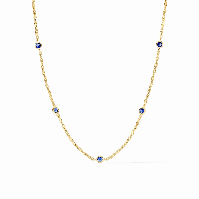 colorful gemstone necklaces for women-Celeste Delicate Station Necklace