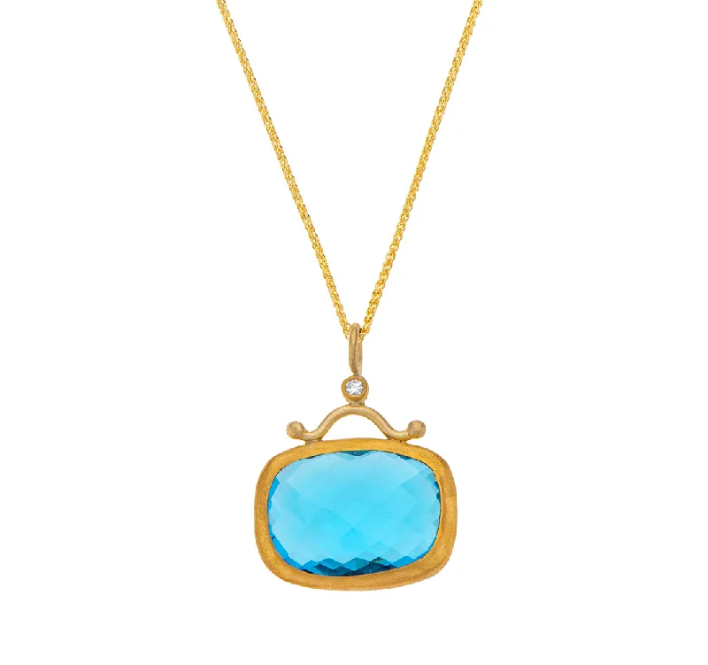 eternity necklaces for women-Nava Zahavi Dreamy Blue Topaz