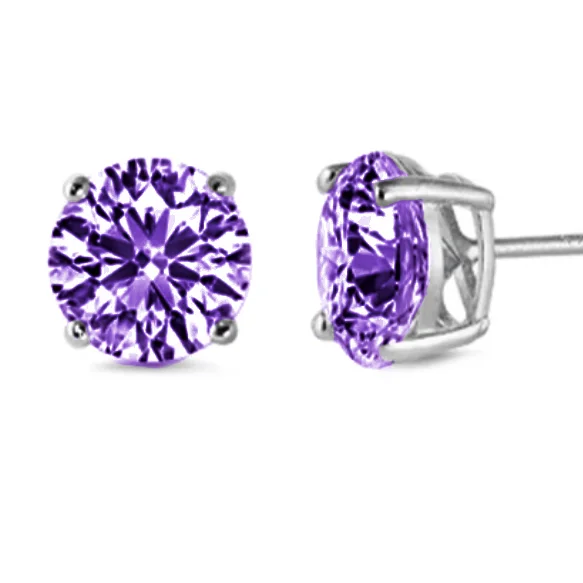 bridal earrings for women-Amethyst Earrings