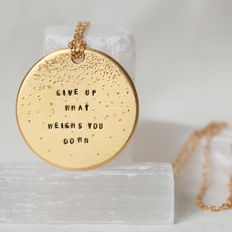 gold necklaces for women-LARGE COIN NECKLACE