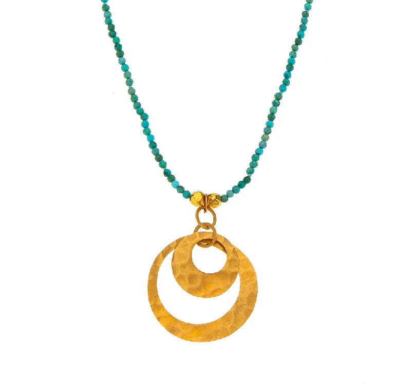 personalized necklaces for women-Nava Zahavi Yellow Gold Turquoise Elements Necklace