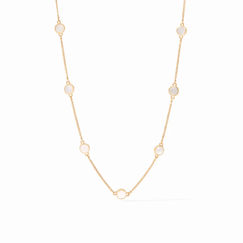 crystal necklaces for women-Valencia Delicate Station Necklace