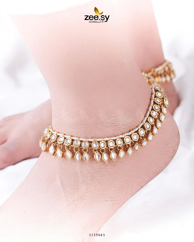 fashionable anklets for women-Tsavorite  Anklet