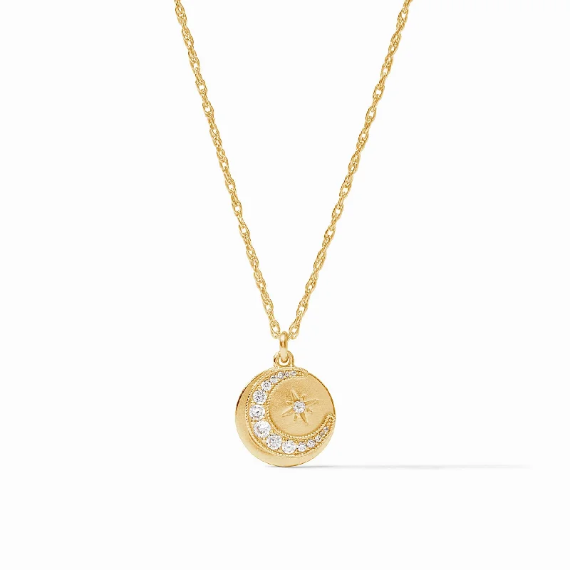 engraved pendants for women-Luna Delicate Charm Necklace