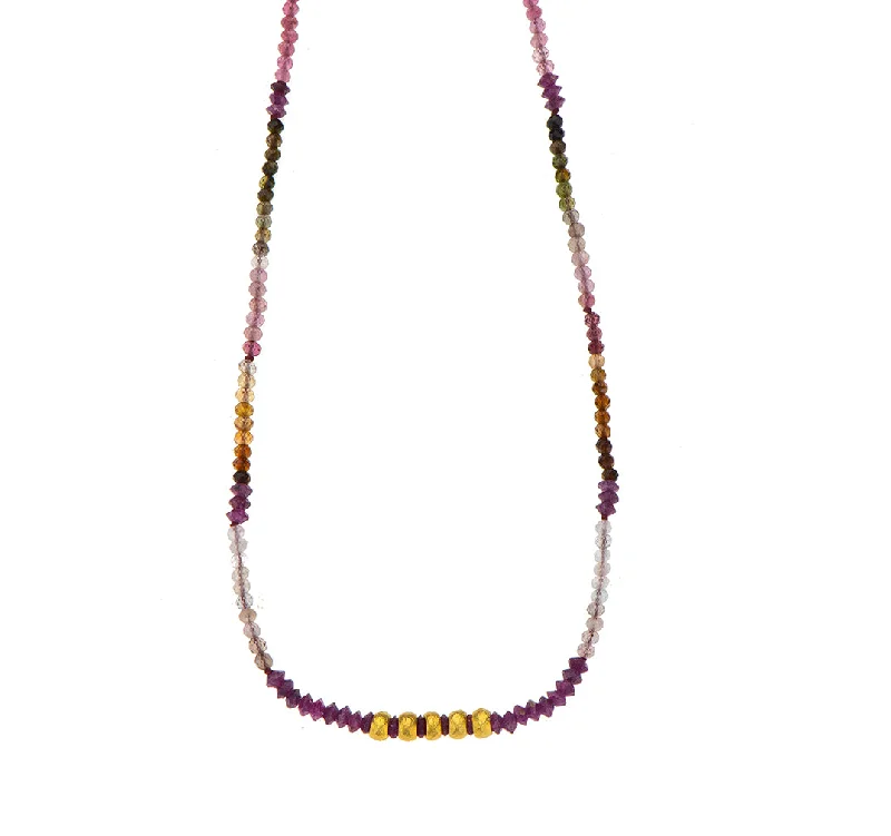 fashion necklaces for women-Nava Zahavi Yellow Gold and Tourmaline Necklace