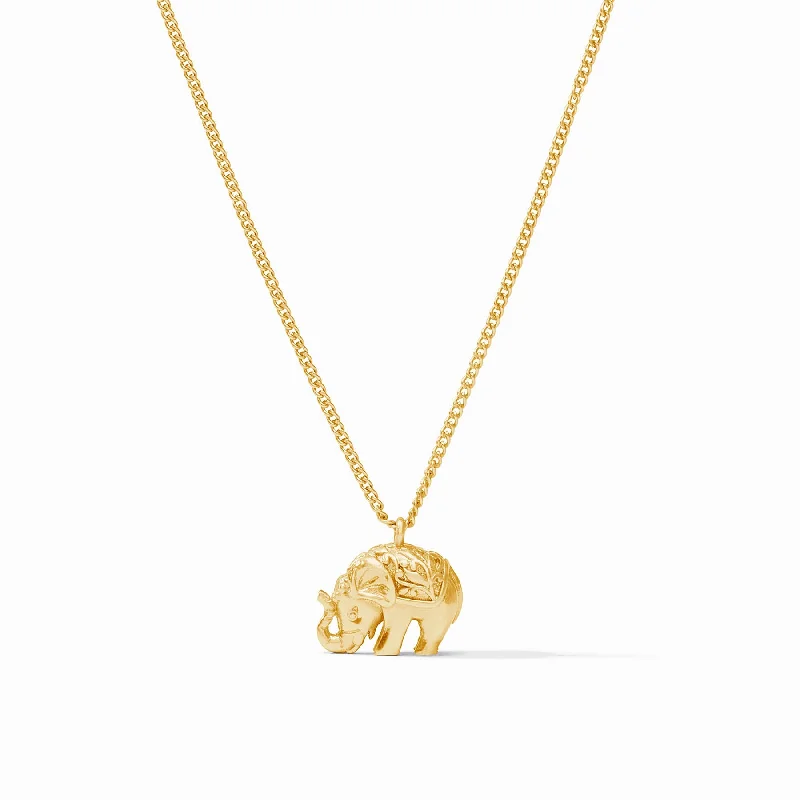 custom charm necklaces for women-Elephant Delicate Necklace