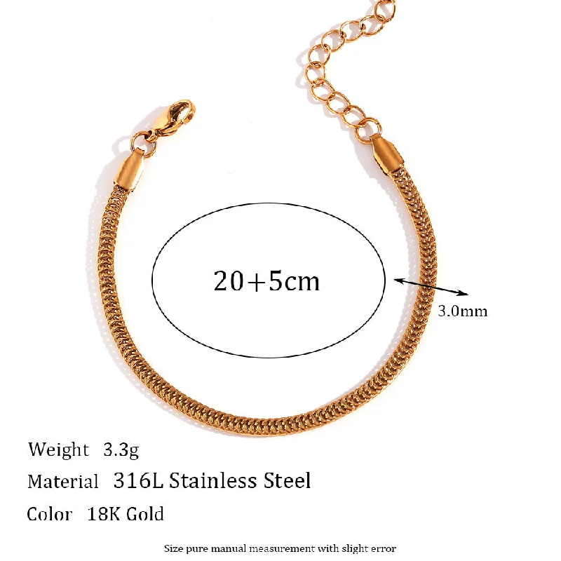 3mm Fox Tail Chain - Gold Feet Chain -20cm 5cm