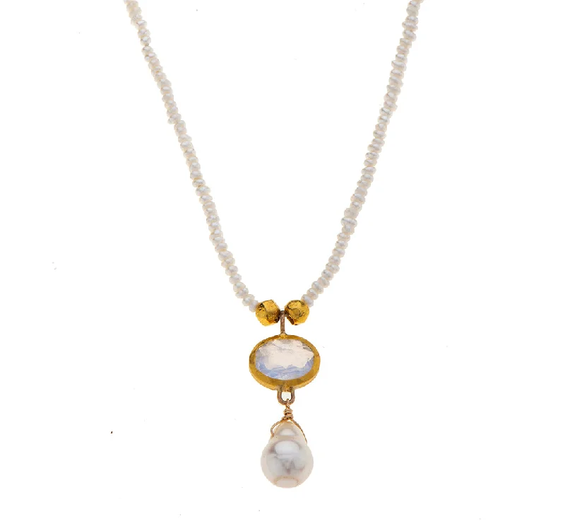 gold necklaces for women-Nava Zahavi Glowing Pearl Necklace