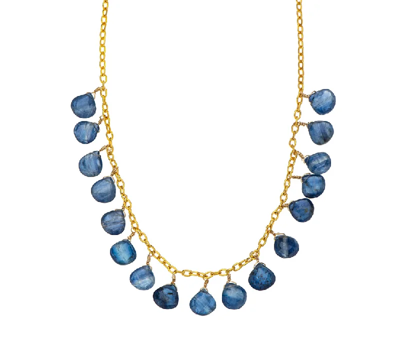 romantic necklaces for women-Nava Zahavi Gold Filled Tanzanite Necklace