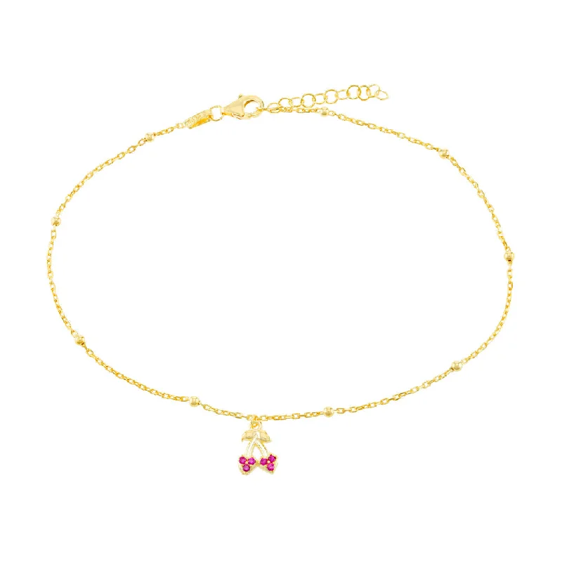 cute anklets for women-Cherry Anklet