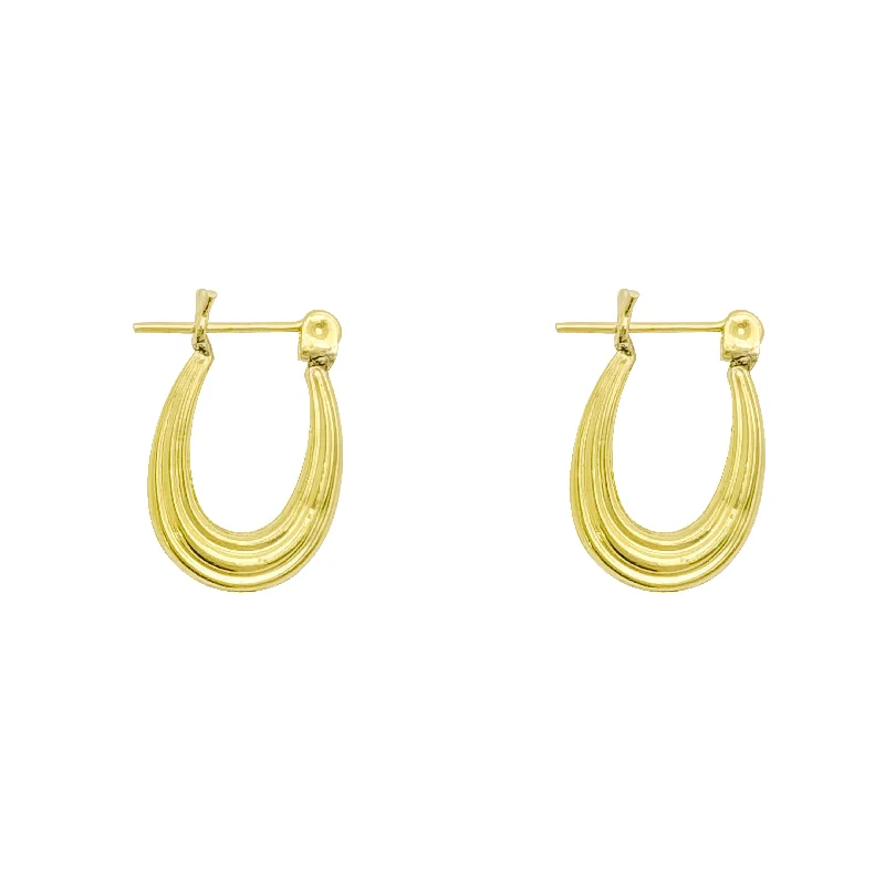 chic gold earrings for women-Vintage Hoop Earring (10K)