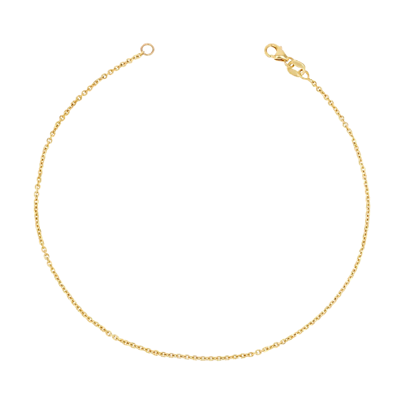 gold anklets for women-Diamond Cut Chain Anklet