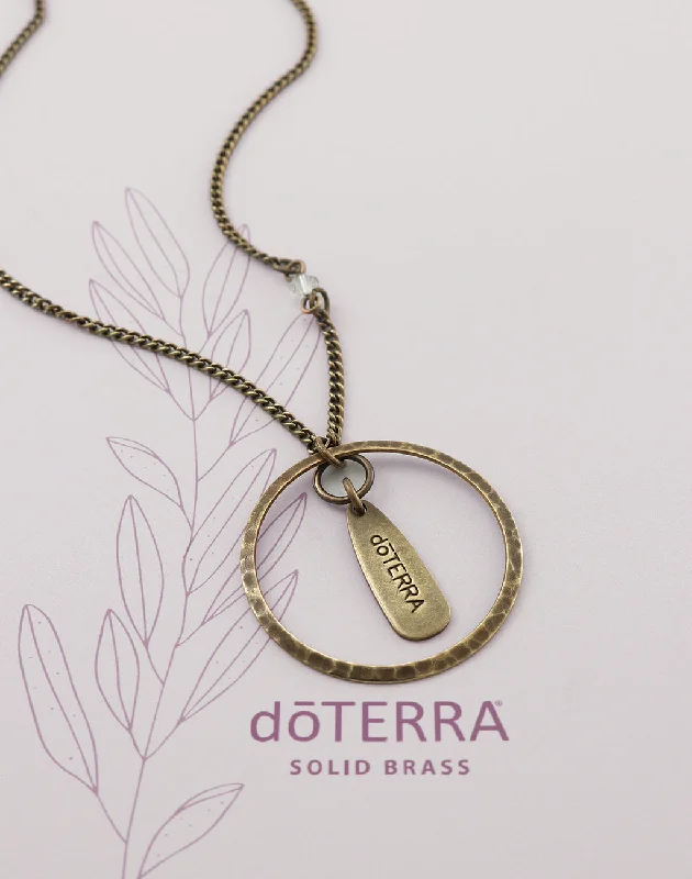 long pendant necklaces for women-doTERRA BALANCE Logo Necklace