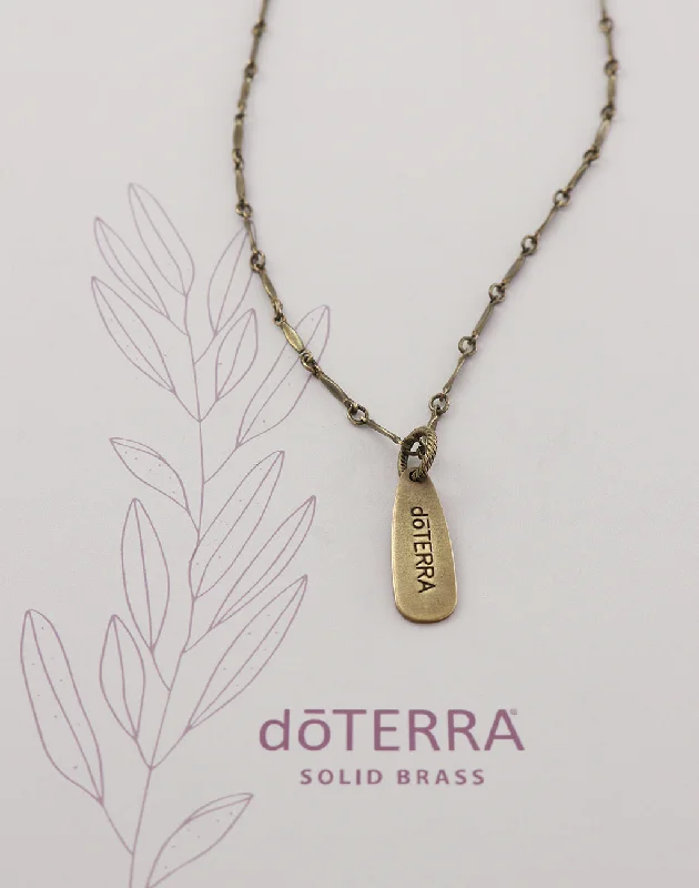 custom gemstone necklaces for women-doTERRA FOUNDATION II Logo Necklace