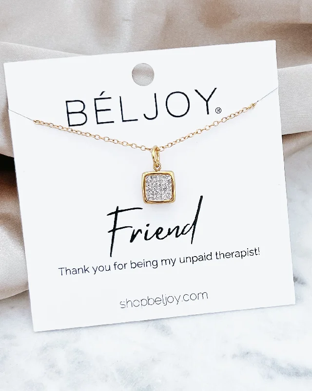 diamond pendant necklaces for women-Friend Gift Necklace 05