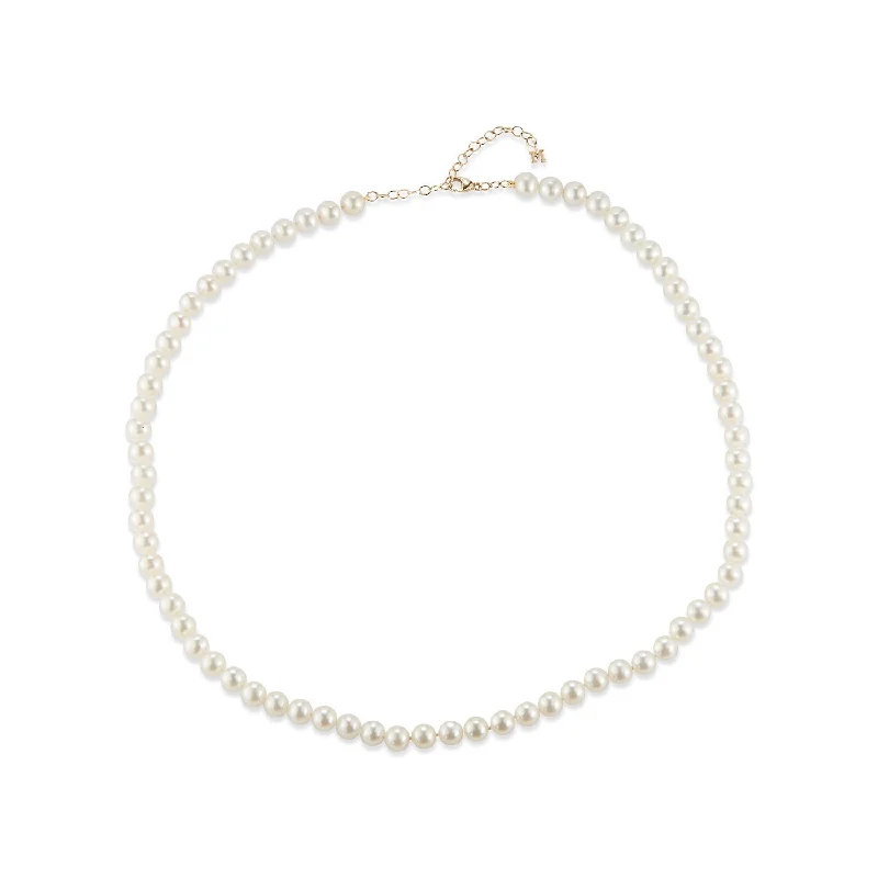 simple ankle chain bracelets for women-14K Gold "Not Your Mother's Pearl" Anklet