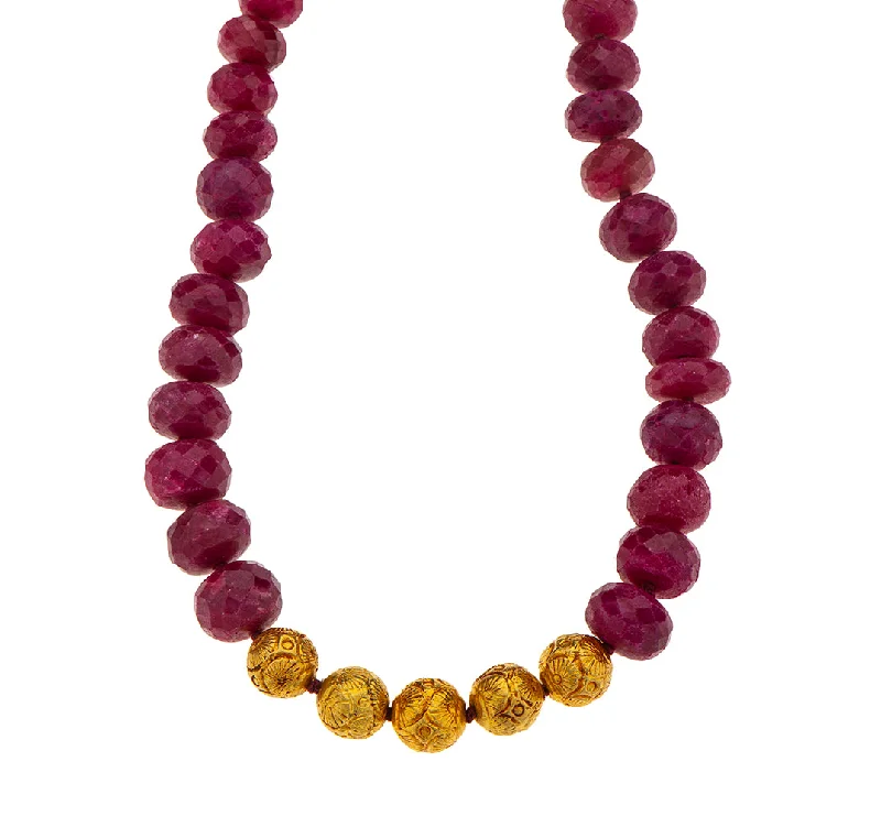 bohemian necklaces for women-Nava Zahavi Ruby Rondell Necklace