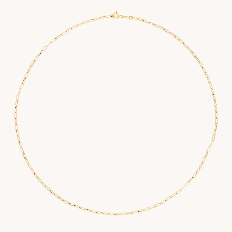 diamond chain necklaces for women-Piccadilly Chain Necklace in Solid Gold