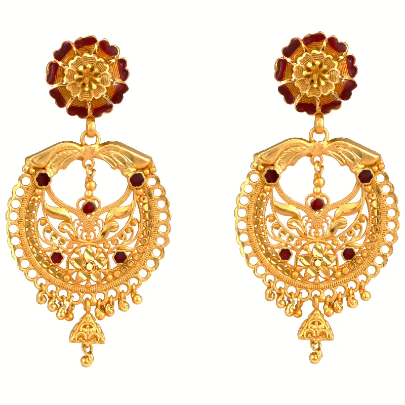 chandelier earrings for women-Aarshi Minakari Kanbala