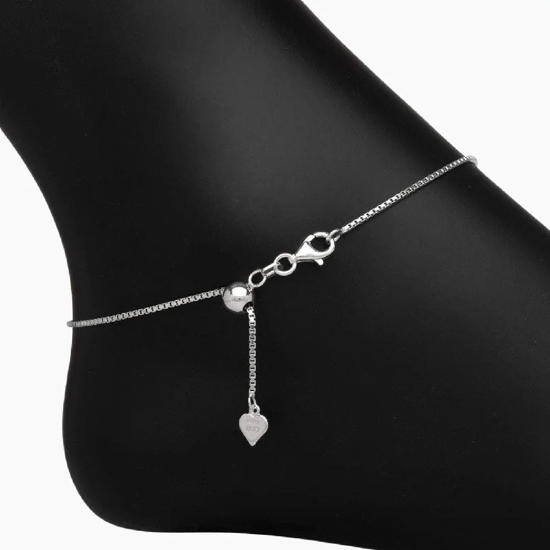 gemstone anklets for women-Adjustable Venezia Box Anklet