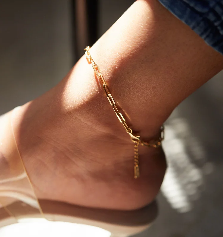 nautical anklets for women-Bold Link Anklet