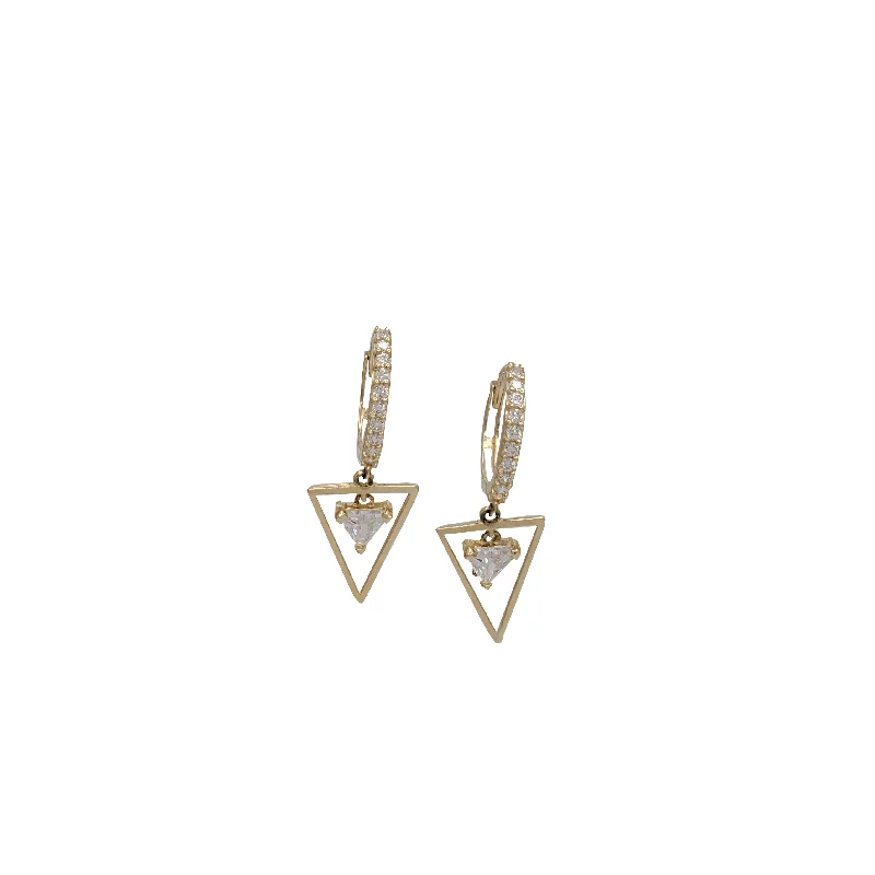 contemporary earrings for women-Triangle Earring