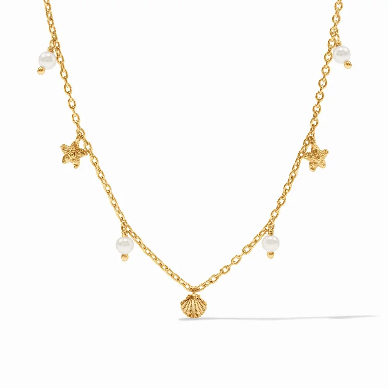 gold-plated necklaces for women-Sanibel Delicate Charm Necklace