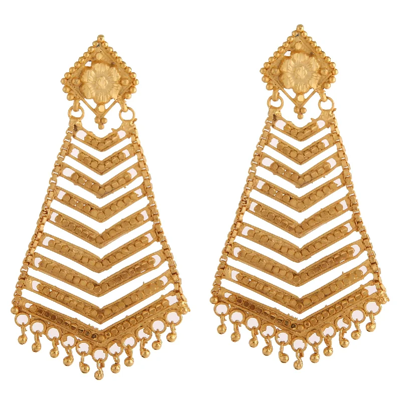 elegant earrings for women-Sitadul Earrings | Classic Gold-plated Collection