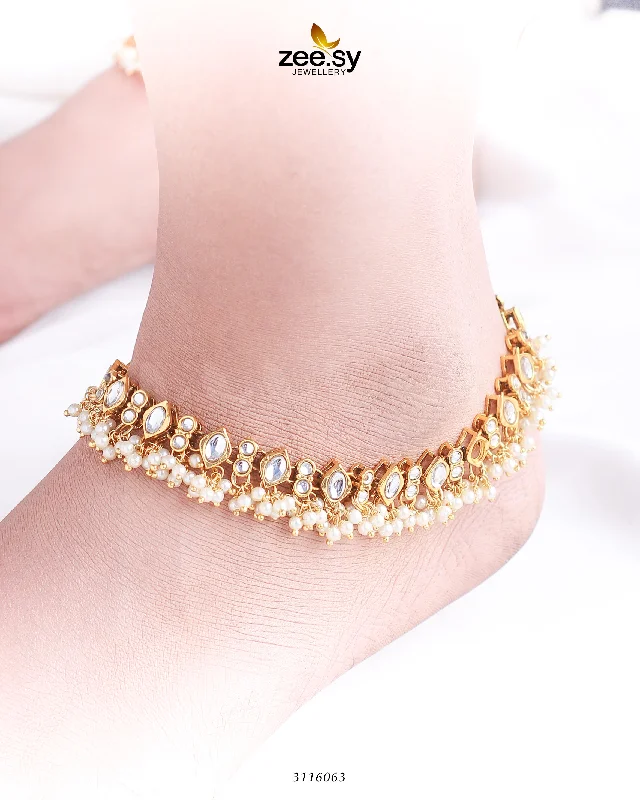 elegant chain anklets for women-Enstatite Anklet