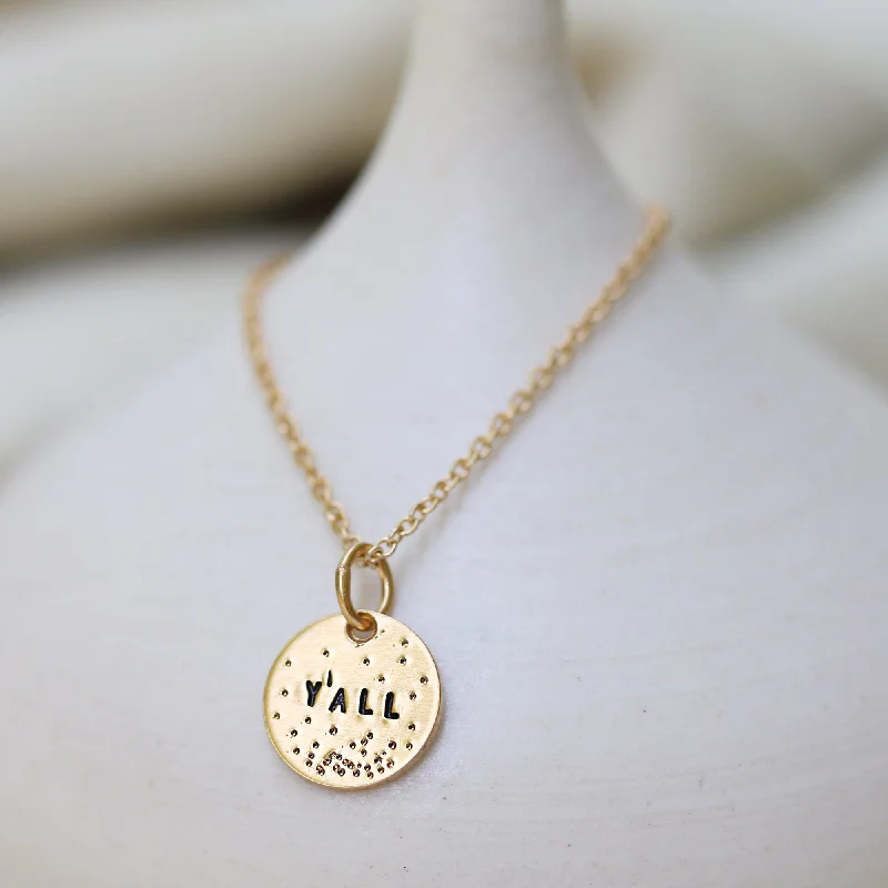 affordable necklaces for women-Y'ALL | PETITE COIN NECKLACE