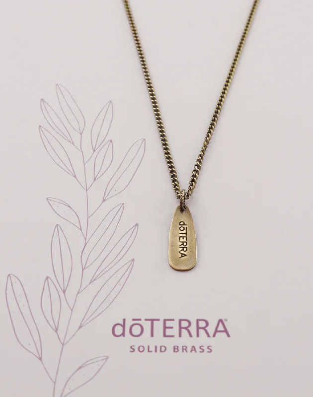 romantic sterling silver necklaces for women-doTERRA FOUNDATION Logo Necklace