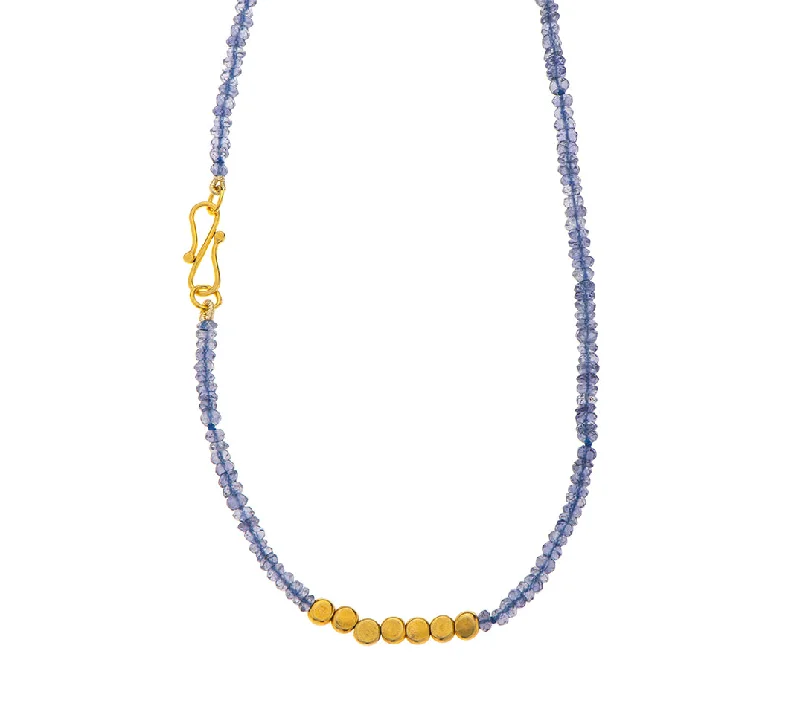 unique necklaces for women-Nava Zahavi Tanzanite 18K Yellow Gold Necklace