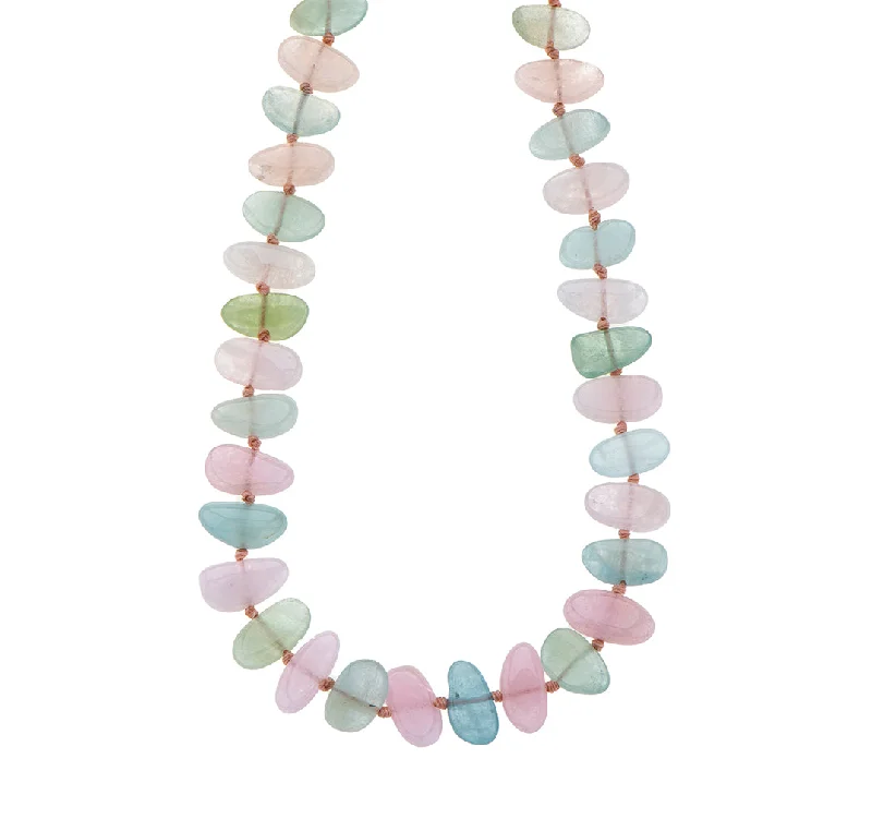 fashion necklaces for women-Nava Zahavi Multi Color Aquamarine Necklace