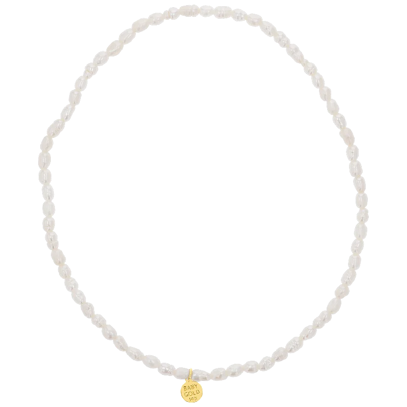 luxury chain anklets for women-Pearl Stretch Bead Anklet