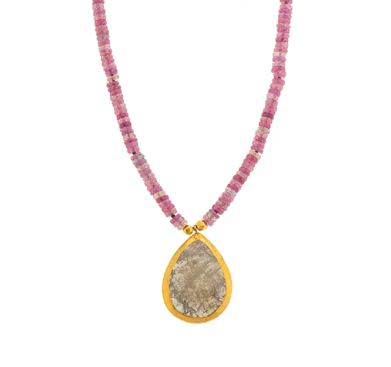 trendy name necklaces for women-Nava Zahavi Yellow Gold Ruby Sapphire Bloomsbury Necklace