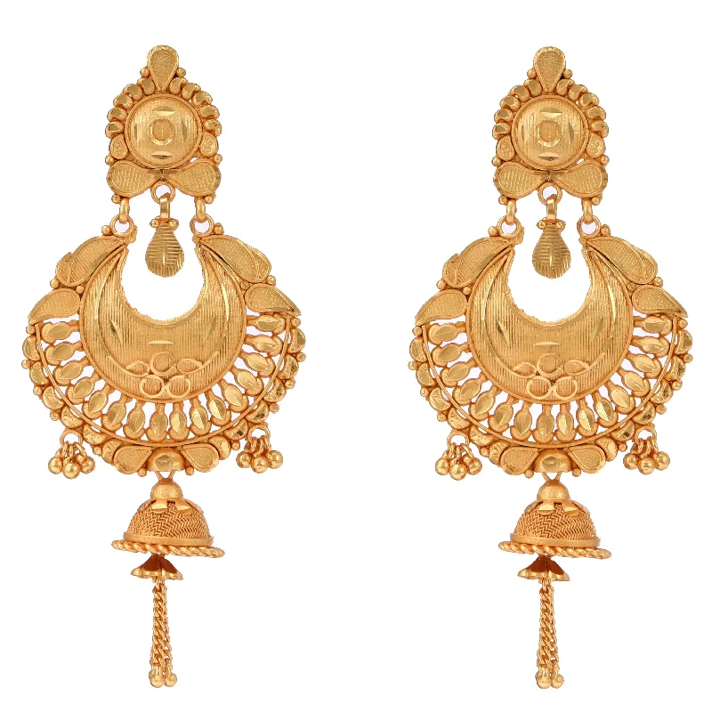 boho earrings for women-Charming Jhumka Chandbali Earrings