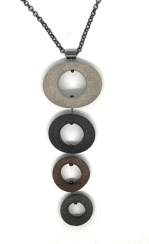 romantic necklaces for women-4 Circle Rock Necklace