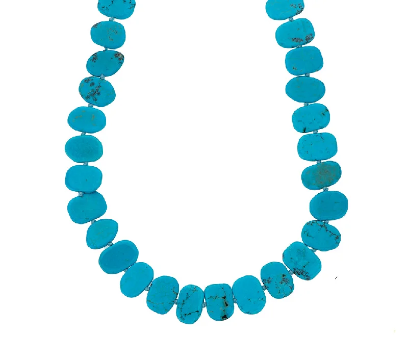 delicate necklaces for women-Nava Zahavi Arizona Turquoise Oval shaped Necklace