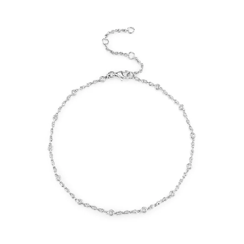 anklets for casual wear for women-DIAMOND INFINITY ANKLET