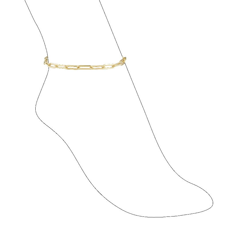 stackable anklets for women-Carrie Paperclip Anklet